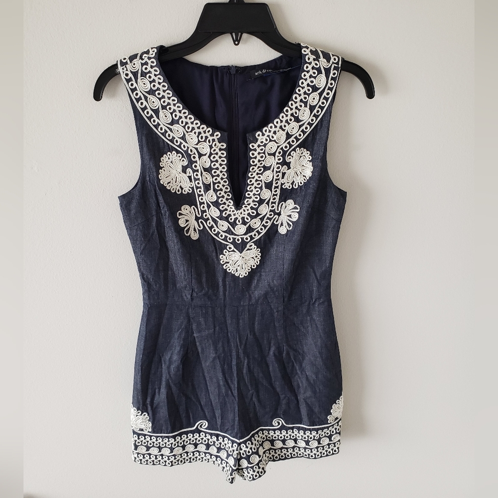 🌴 Ark & Co romper navy blue  sleeveless size small 🌴😎